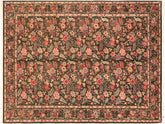 handmade Traditional Abusson Green Gold Hand Knotted RECTANGLE 100% WOOL area rug 6x9